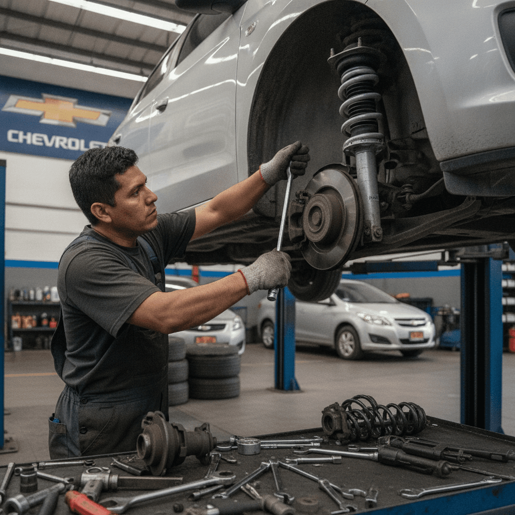 Cuánto cuesta cambiar los amortiguadores de un Chevrolet Sail en Quito · Foto 1